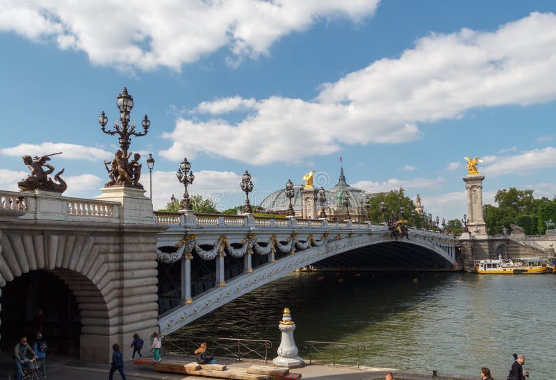 Bridge Alexander III in Paris. Editorial Photography - Image of capital ...