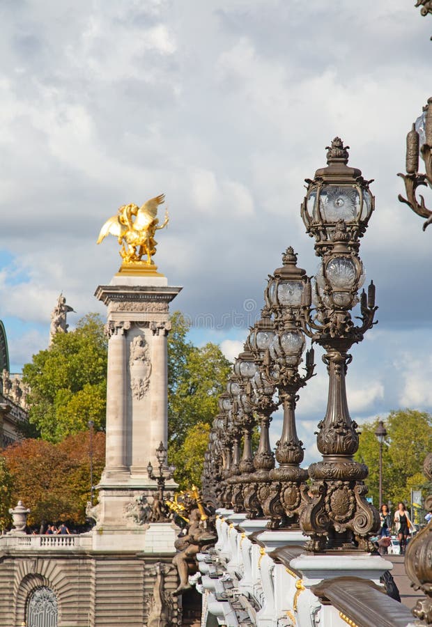 Bridge of Alexandre III in Paris Editorial Photography - Image of ...