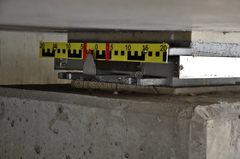 Bridge bearings, key components of bridge, ongoing inspection stock photography