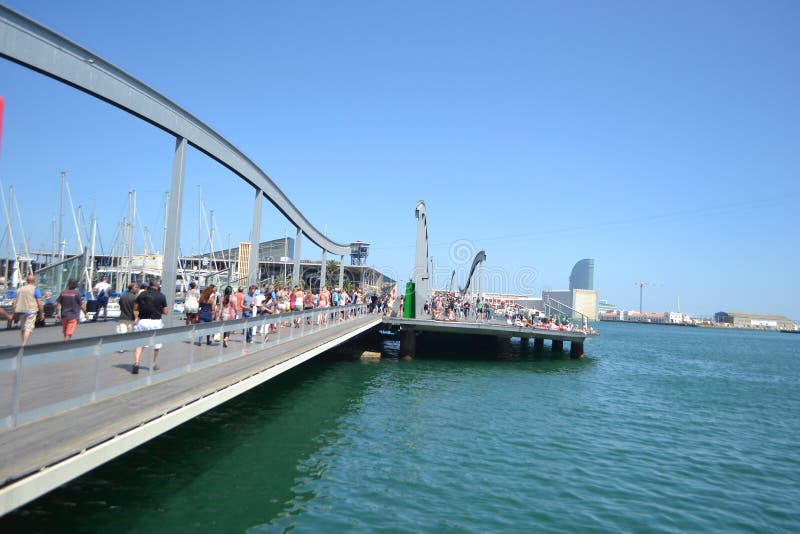 Bridge in Center of Barcelona Editorial Stock Image - Image of exterior ...