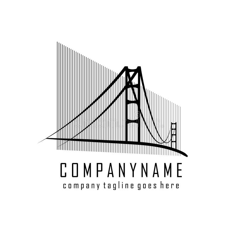 Bridge Company Logo Designs for Contractor Logo Stock Vector