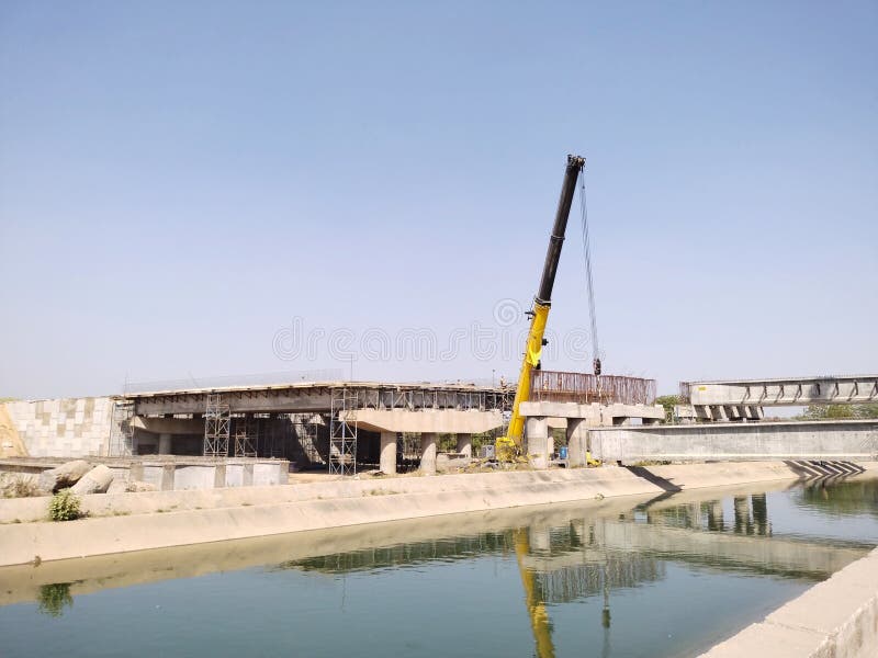 Bridge Construction Company Stock Image Image of stadium, mast 212243179