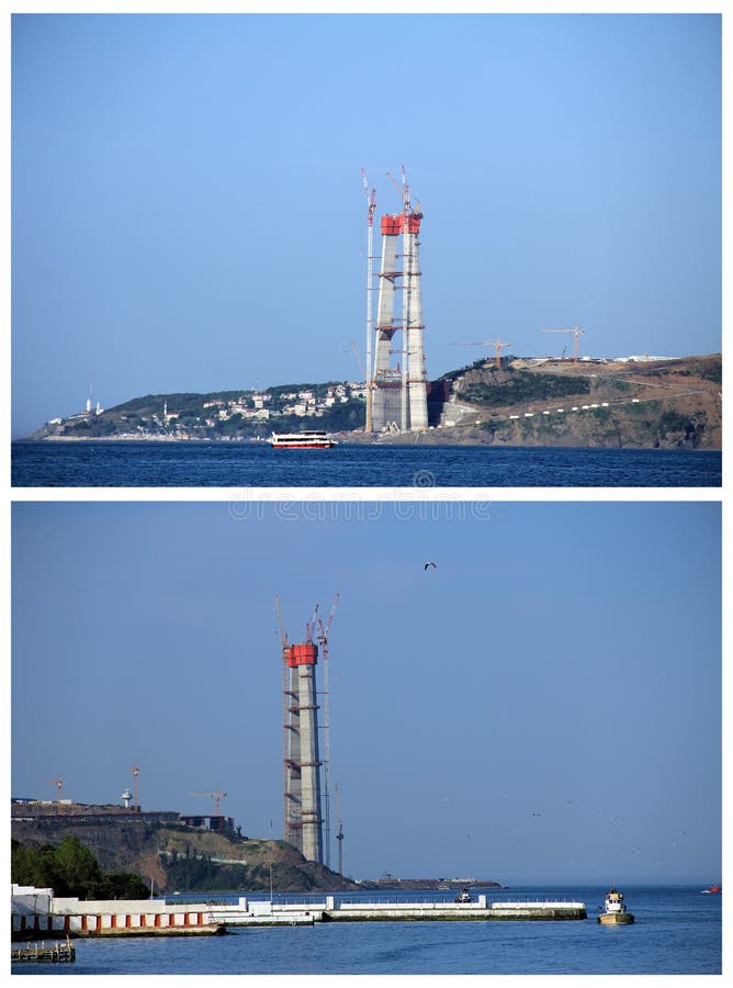 3. bridge construction, Istanbul, Turkey stock image 3. bridge construction, Istanbul, Turkey stock image