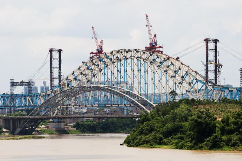 Bridge construction site