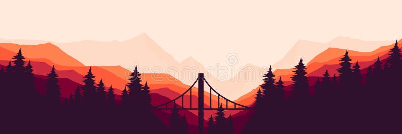 Bridge on the Forest Vector Illustration Stock Vector - Illustration of design, forest: 231835503 Bridge on the Forest Vector Illustration Stock Vector - Illustration of design, forest: 231835503