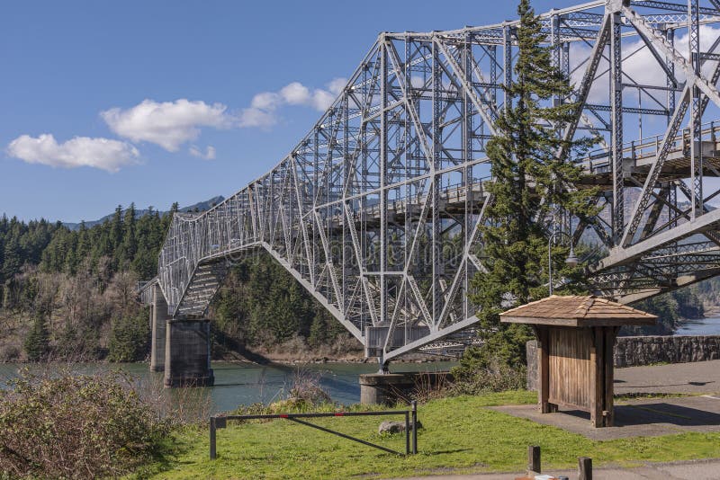 Bridge of the Gods Cascades Locks Oregon Stock Photo Image of view