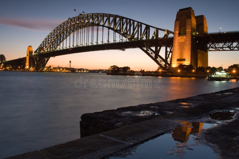 Sydney Harbour Bridge just after sunset. Sydney Harbour Bridge just after sunset.