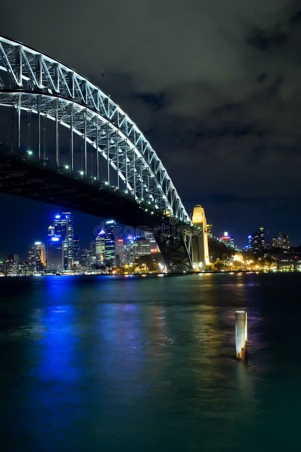 Sydney Harbour and Bridge at Night. Sydney Harbour and Bridge at Night