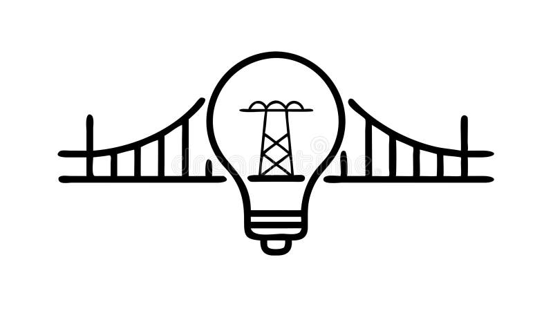 Bridge of Ideas Icon Vector Illustration, vector design Generative AI vector illustration