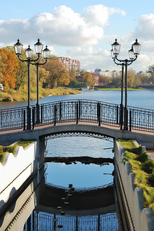 Bridge with lanterns stock image. Image of outdoor, autumn 16832365