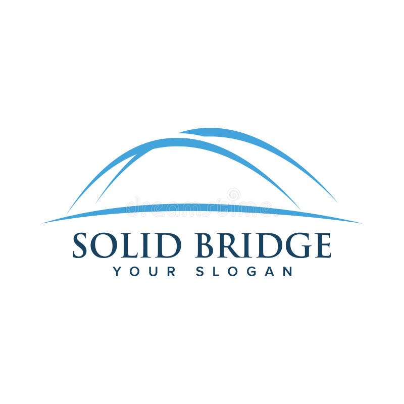 Bridge logo design royalty free illustration
