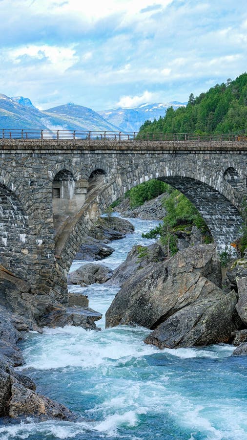 Bridge In Lovely Small Town Architecutre In Norway Stock Image Image