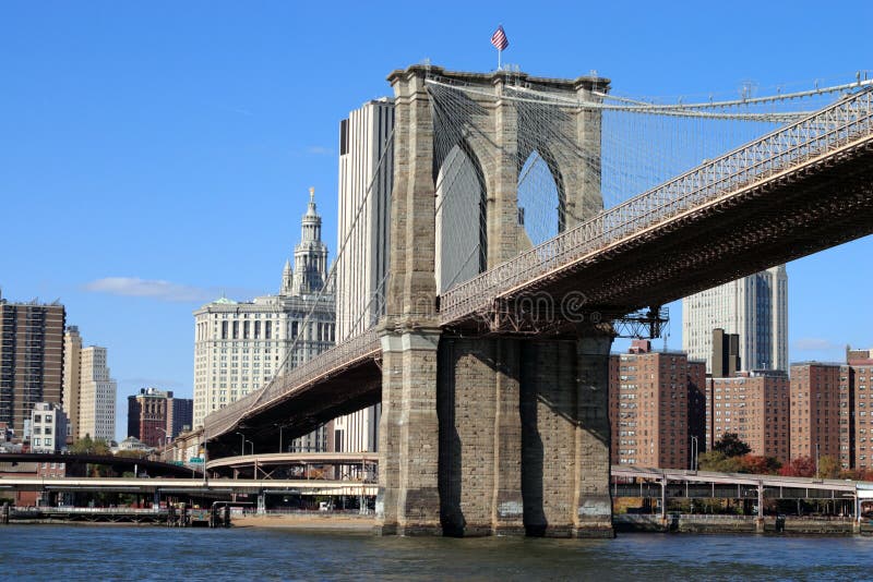 Bridge in Manhattan royalty free stock photo