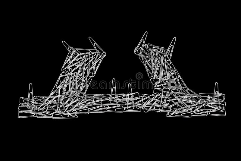 The Bridge Model from Paper Clips Stock Photo Image of divorce, model