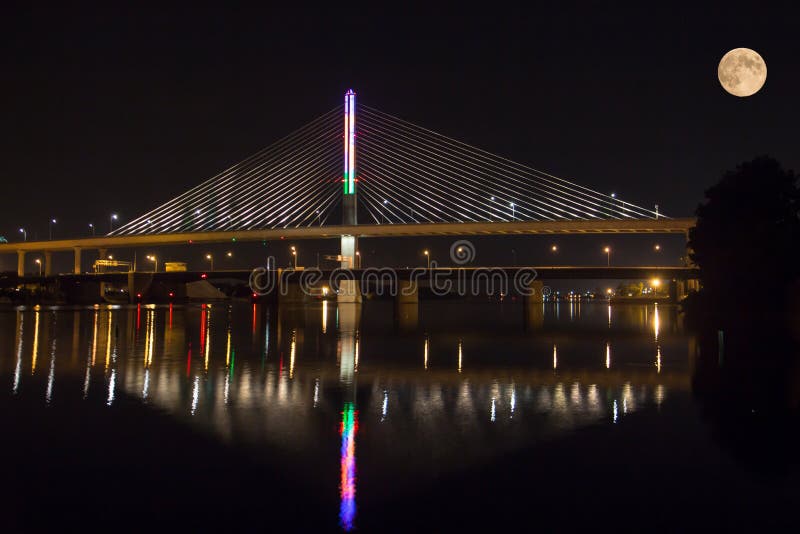 Bridge & moon