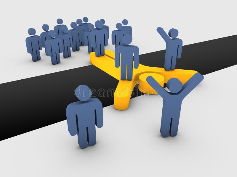 Bridge over abyss stock illustration Bridge over abyss stock illustration
