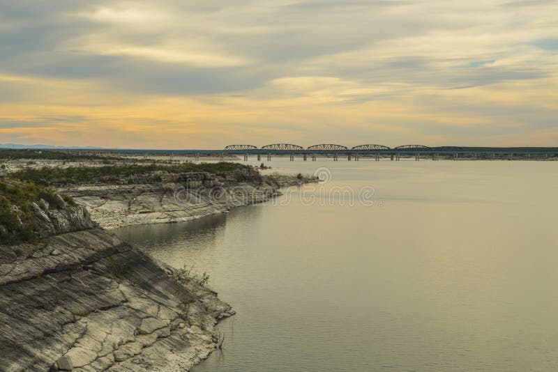 Bridge over lake amistad