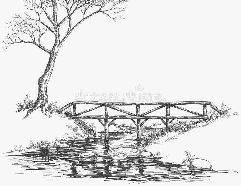 How to Draw a Bridge - Easy Drawing Tutorial For Kids