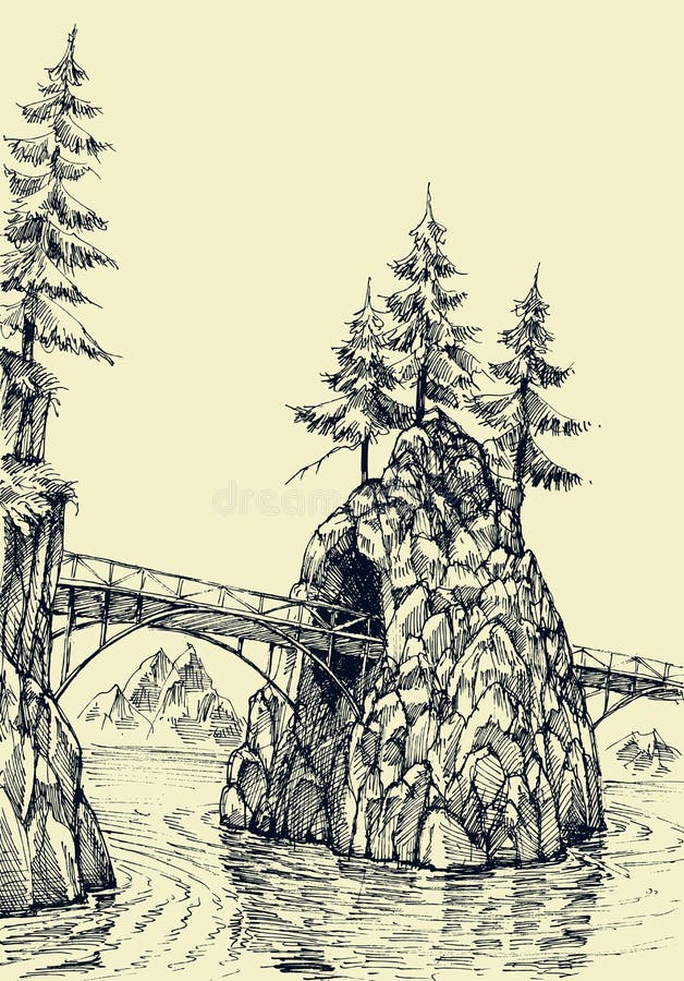Bridges Drawing PNG Transparent Images Free Download | Vector Files |  Pngtree