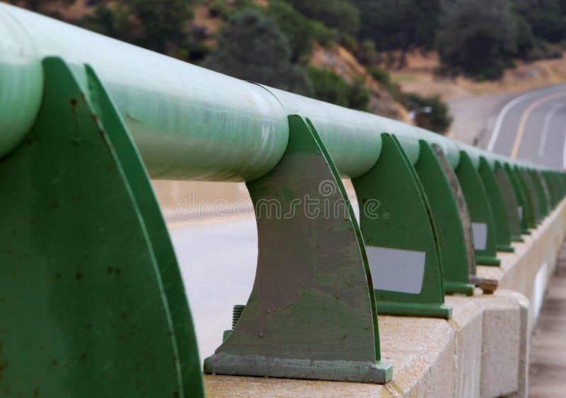 Bridge pedestrian guard rail