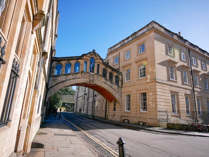 Bridge of sighs, university of Oxford, UK stock image