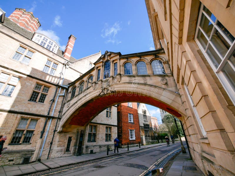 Bridge of sighs, university of Oxford, UK stock photo