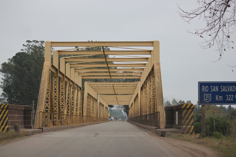 Bridge in Uruguay, South America Stock Image Image of gold, yellow