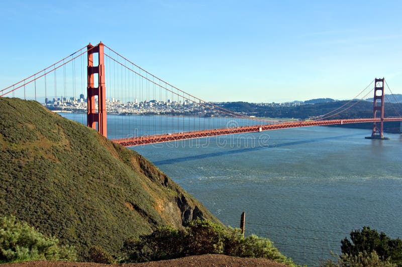 Golden Gate Bridge and San Francisco from Marin. Golden Gate Bridge and San Francisco from Marin