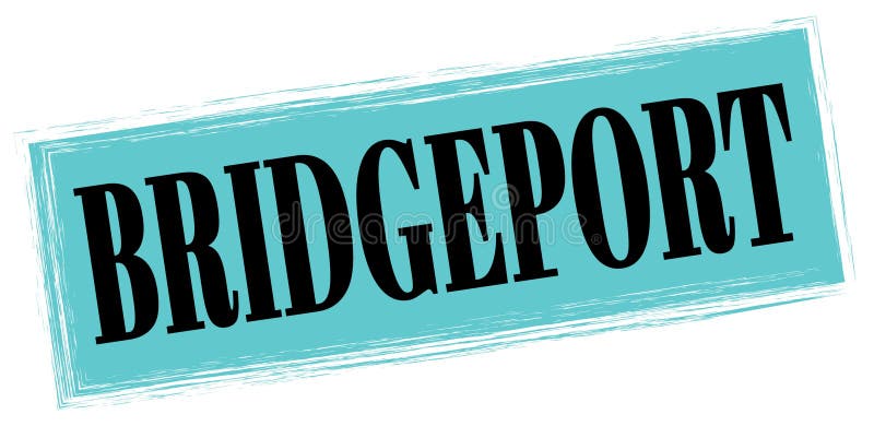 BRIDGEPORT Text Written on Blueblack Stamp Sign Stock Illustration