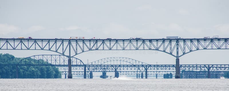 Bridges over trhe Susquehanna River at Port Deposit 1 stock photography Bridges over trhe Susquehanna River at Port Deposit 1 stock photography