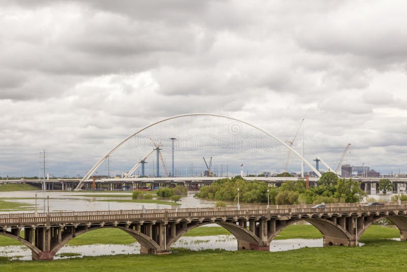 Bridges over the Trinity River in Dallas, Texas