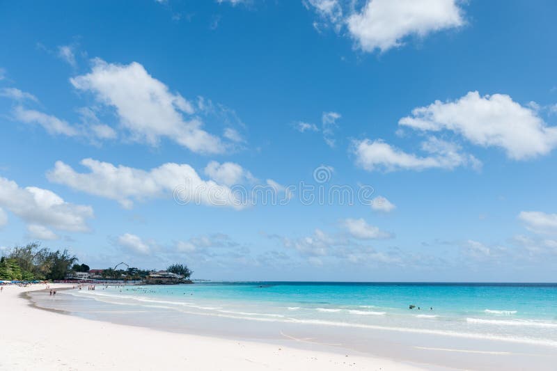Bridgetown Barbados March 18 2014 Bayshore Beach In Barbados Bridgetown Cloudy Sky And