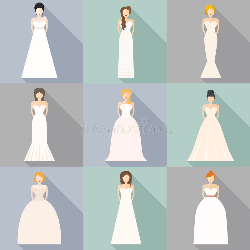 Wedding Dress Body Type Stock Illustrations – 450 Wedding Dress