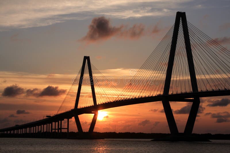 Bridżowi Charleston Carolina coopera na południe od rzeki
