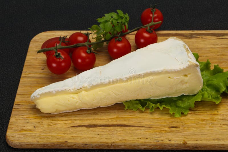 Brie Cheese Triangle Served Salad Stock Image Image of slice, board
