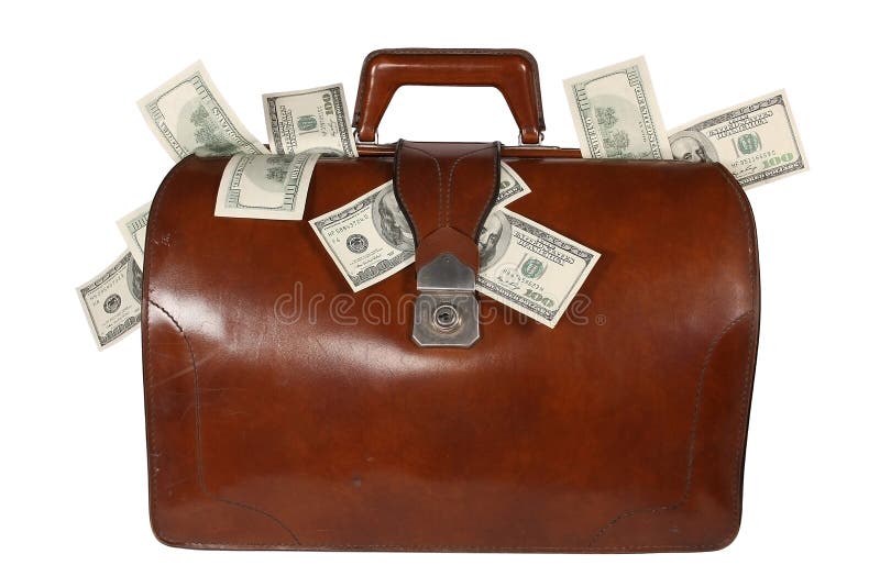 Brief-case with money stock photo Brief-case with money stock photo