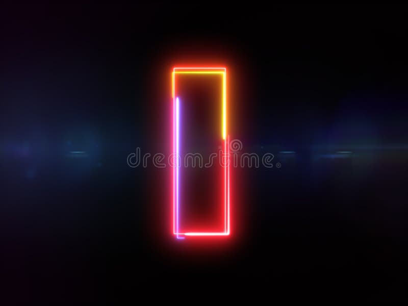 Brief I - kleurrijk gloeiend overzicht royalty-vrije illustratie