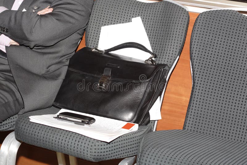 Briefcase on the armchair