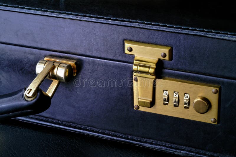 Vintage Unbranded Leather? Hard Case Combination Lock Briefcase
