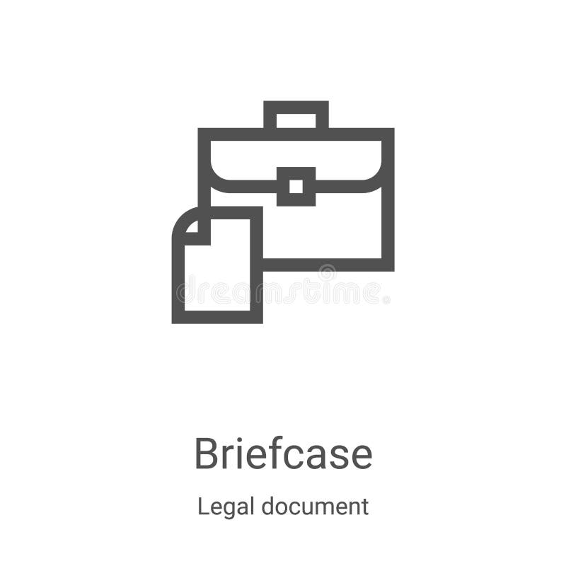 Briefcase Icon Vector from Office Collection. Thin Line Briefcase