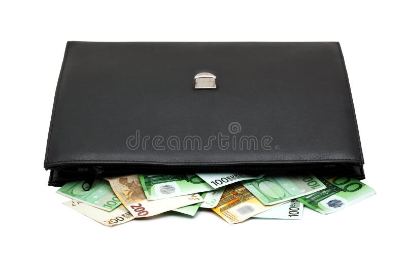 Briefcase with money stock photo. Image of investment 191631268