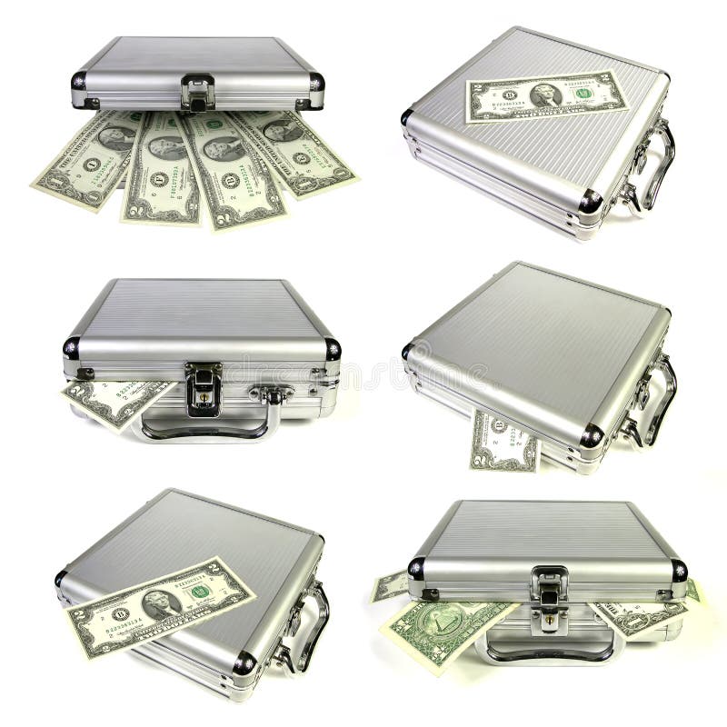 Briefcase with money