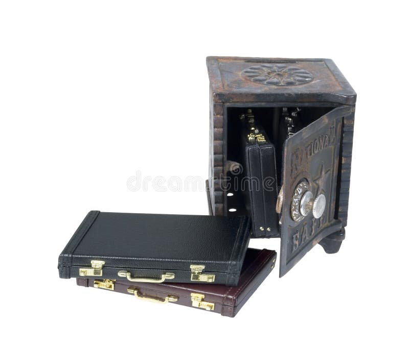 Vintage safe deposit boxes stock image. Image of open 12622603