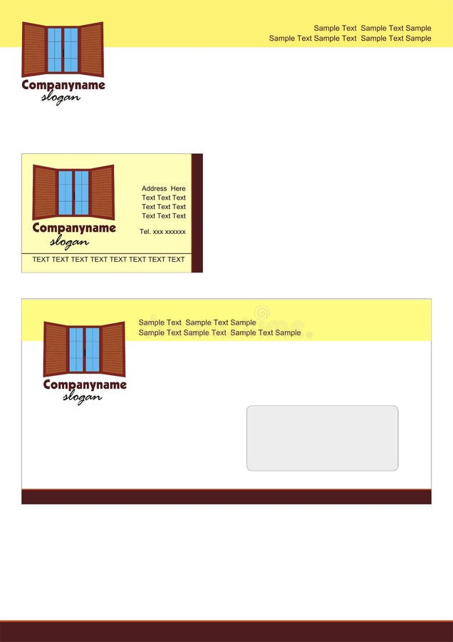 Letterhead and visit card Template - vector. Letterhead and visit card Template - vector