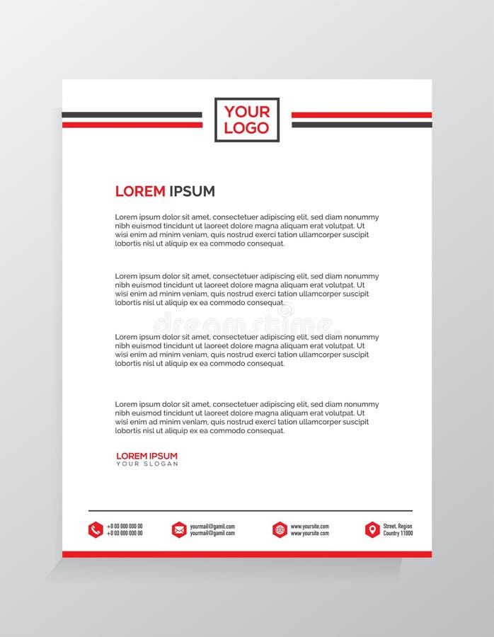 Letterhead Template Design Vector Illustration. Professional Looking and creative design. Letterhead Template Design Vector Illustration. Professional Looking and creative design.