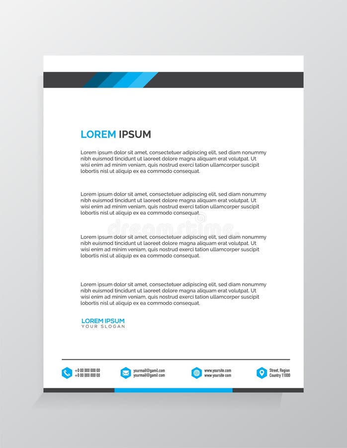 Letterhead Template Design Vector Illustration. Professional Looking and creative design. Letterhead Template Design Vector Illustration. Professional Looking and creative design.