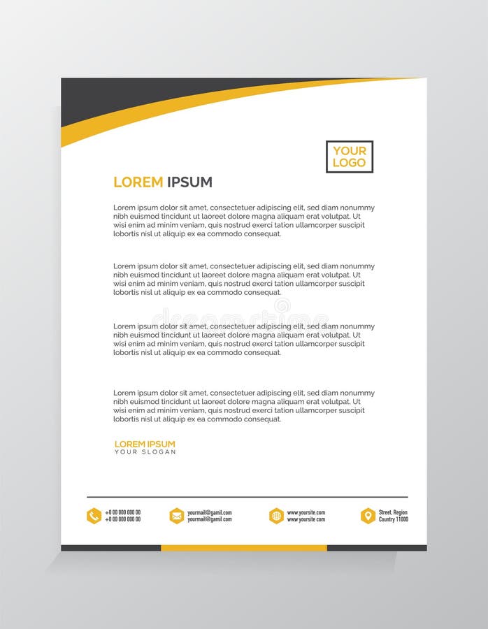 Letterhead Template Design Vector Illustration. Professional Looking and creative design. Letterhead Template Design Vector Illustration. Professional Looking and creative design.