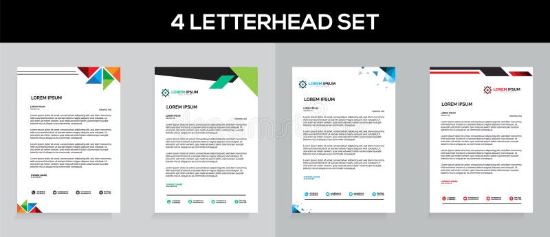 Letterhead Template Set Collection for stationary design. Letterhead Template Set Collection for stationary design.