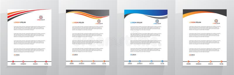 Letterhead Template Set for Stationary. Professional and modern letterhead. Easy to use. Letterhead Template Set for Stationary. Professional and modern letterhead. Easy to use.