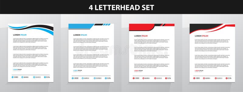 Letterhead Template Set for Stationary. Professional and modern letterhead. Easy to use. Letterhead Template Set for Stationary. Professional and modern letterhead. Easy to use.